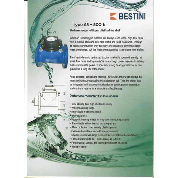 Water Meter - Bestini -  Water Meter Bestini 65mm - 300mm