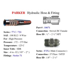 Selang Hidrolik Parker dan Fitting - Hydraulic Hose Paker - Hydraulic Hose Fitting Parker 6