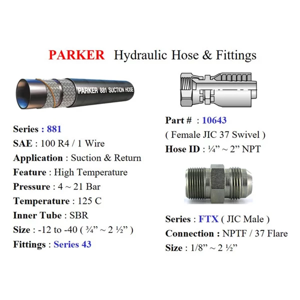 Parker Hydraulic Hose & Fittings