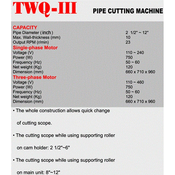 Mesin Pemotong Pipa Besi - Pipe Cutting Machine